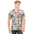 Watercolor Bouvardia Print Men's T-Shirt