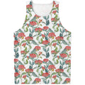 Watercolor Bouvardia Print Men's Tank Top