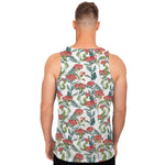 Watercolor Bouvardia Print Men's Tank Top