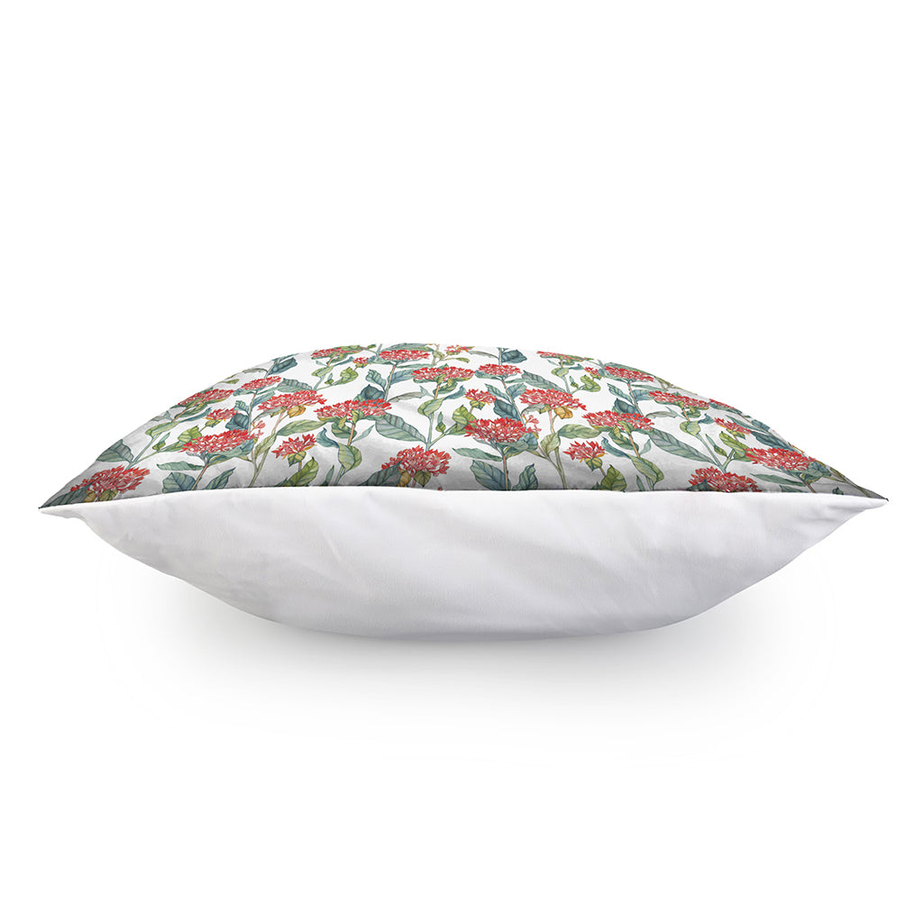 Watercolor Bouvardia Print Pillow Cover