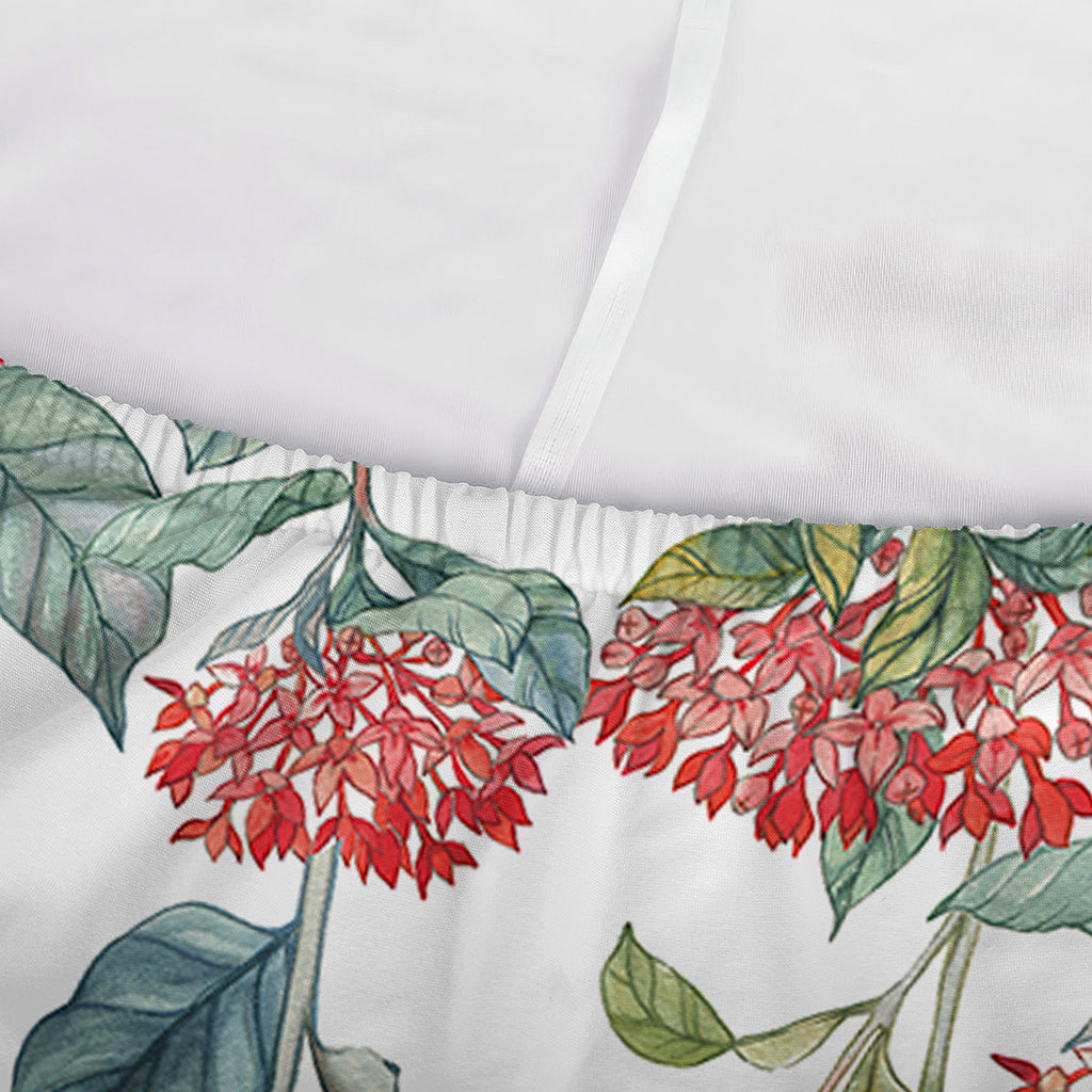 Watercolor Bouvardia Print Sofa Cover