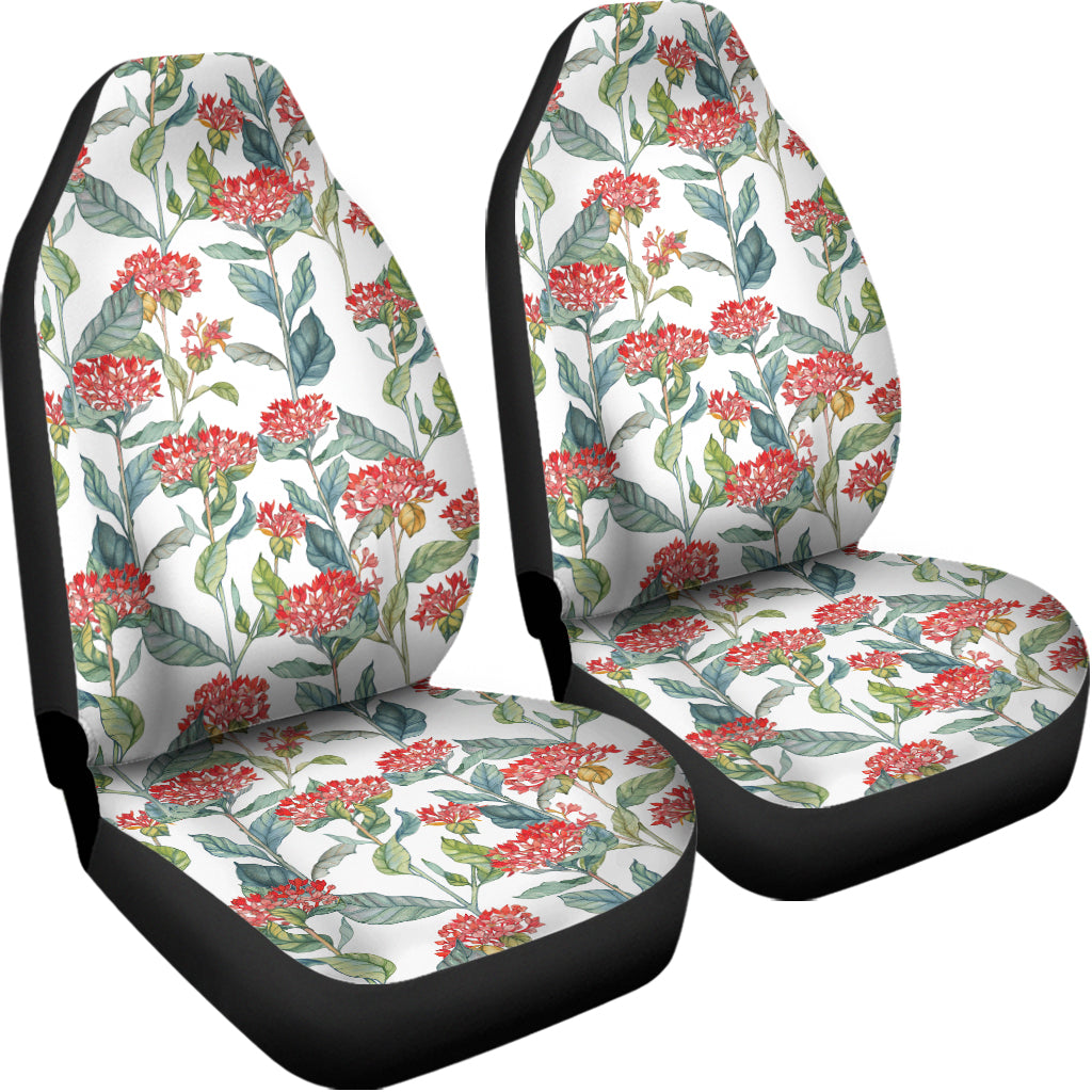 Watercolor Bouvardia Print Universal Fit Car Seat Covers