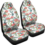 Watercolor Bouvardia Print Universal Fit Car Seat Covers