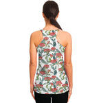 Watercolor Bouvardia Print Women's Racerback Tank Top