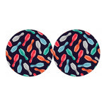 Watercolor Bowling Pins Pattern Print Car Coasters