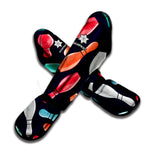 Watercolor Bowling Pins Pattern Print Muay Thai Shin Guard