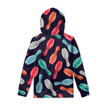 Watercolor Bowling Pins Pattern Print Pullover Hoodie