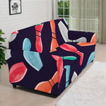 Watercolor Bowling Pins Pattern Print Sofa Cover