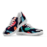 Watercolor Bowling Pins Pattern Print White Sneakers