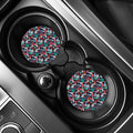 Watercolor Bowling Theme Pattern Print Car Coasters