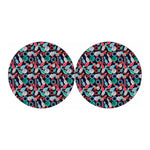 Watercolor Bowling Theme Pattern Print Car Coasters
