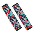 Watercolor Bowling Theme Pattern Print Car Seat Belt Covers