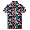 Watercolor Bowling Theme Pattern Print Men's Short Sleeve Shirt
