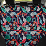 Watercolor Bowling Theme Pattern Print Pet Car Back Seat Cover