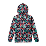 Watercolor Bowling Theme Pattern Print Pullover Hoodie