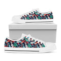 Watercolor Bowling Theme Pattern Print White Low Top Sneakers
