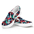 Watercolor Bowling Theme Pattern Print White Slip On Sneakers