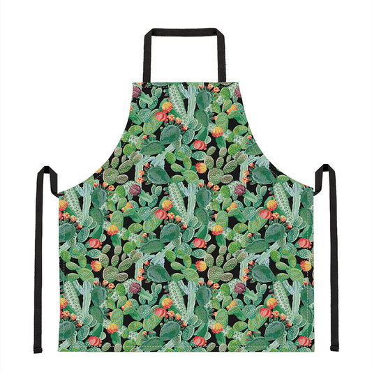 Watercolor Cactus Plant Print Apron