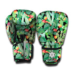 Watercolor Cactus Plant Print Boxing Gloves