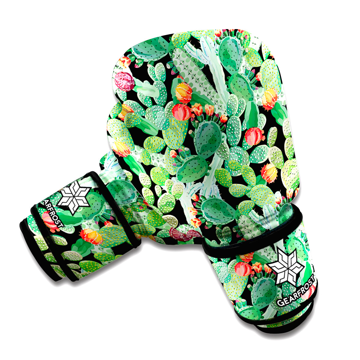 Watercolor Cactus Plant Print Boxing Gloves