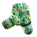 Watercolor Cactus Plant Print Boxing Gloves