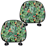 Watercolor Cactus Plant Print Car Headrest Covers