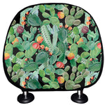 Watercolor Cactus Plant Print Car Headrest Covers