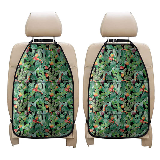 Watercolor Cactus Plant Print Car Seat Organizers