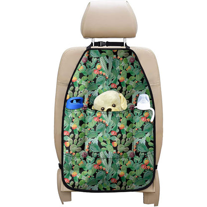 Watercolor Cactus Plant Print Car Seat Organizers