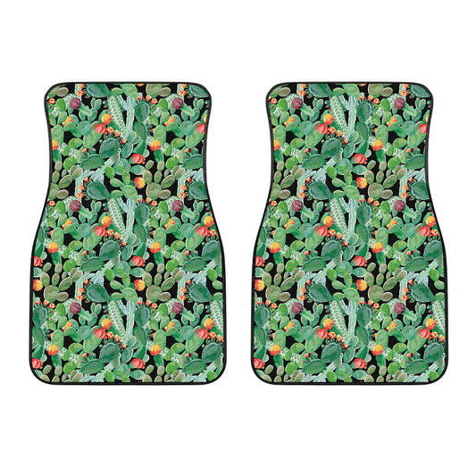 Watercolor Cactus Plant Print Front Car Floor Mats