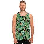 Watercolor Cactus Plant Print Men's Tank Top