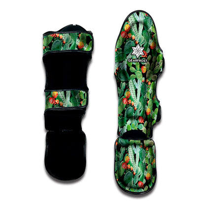 Watercolor Cactus Plant Print Muay Thai Shin Guard