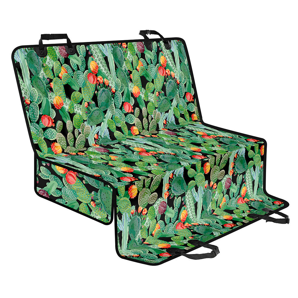 Watercolor Cactus Plant Print Pet Car Back Seat Cover