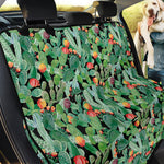 Watercolor Cactus Plant Print Pet Car Back Seat Cover