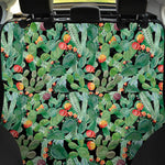 Watercolor Cactus Plant Print Pet Car Back Seat Cover