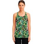 Watercolor Cactus Plant Print Women's Racerback Tank Top