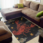 Watercolor Cancer Zodiac Sign Print Area Rug