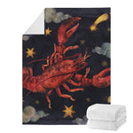 Watercolor Cancer Zodiac Sign Print Blanket