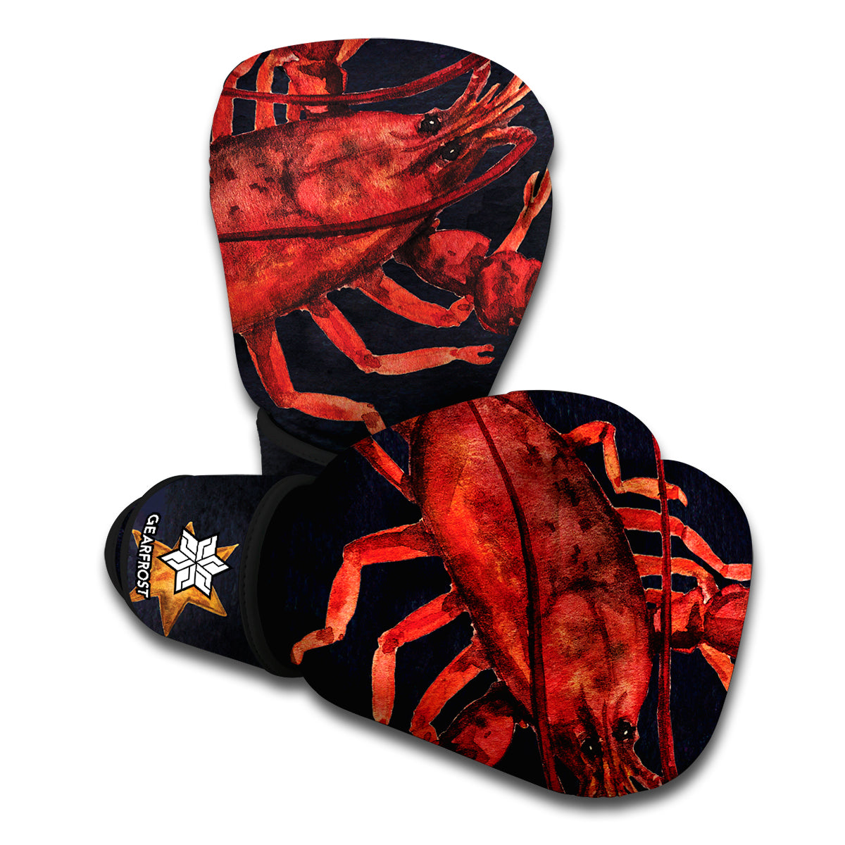 Watercolor Cancer Zodiac Sign Print Boxing Gloves
