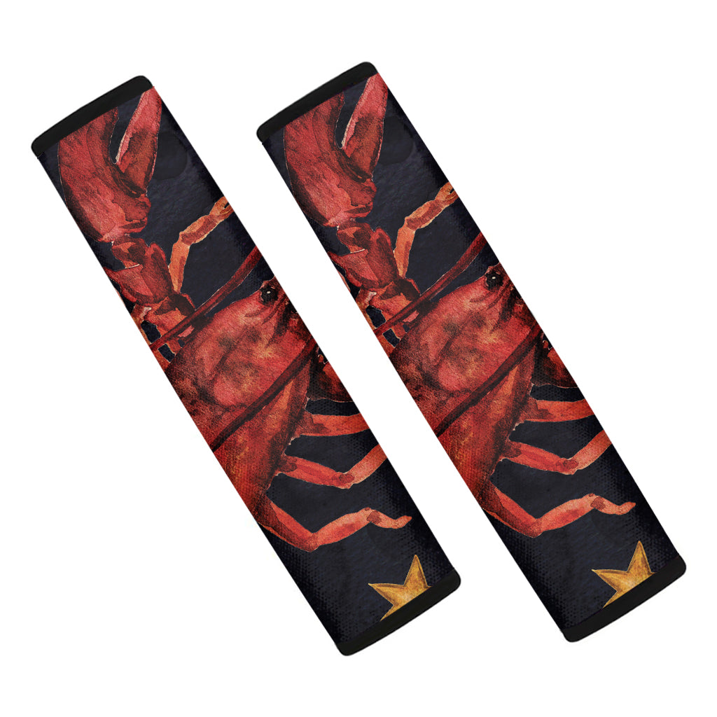 Watercolor Cancer Zodiac Sign Print Car Seat Belt Covers