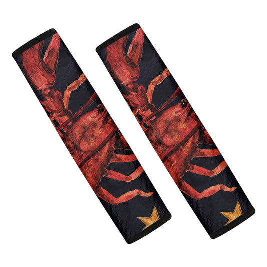 Watercolor Cancer Zodiac Sign Print Car Seat Belt Covers
