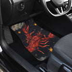 Watercolor Cancer Zodiac Sign Print Front and Back Car Floor Mats
