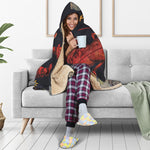Watercolor Cancer Zodiac Sign Print Hooded Blanket