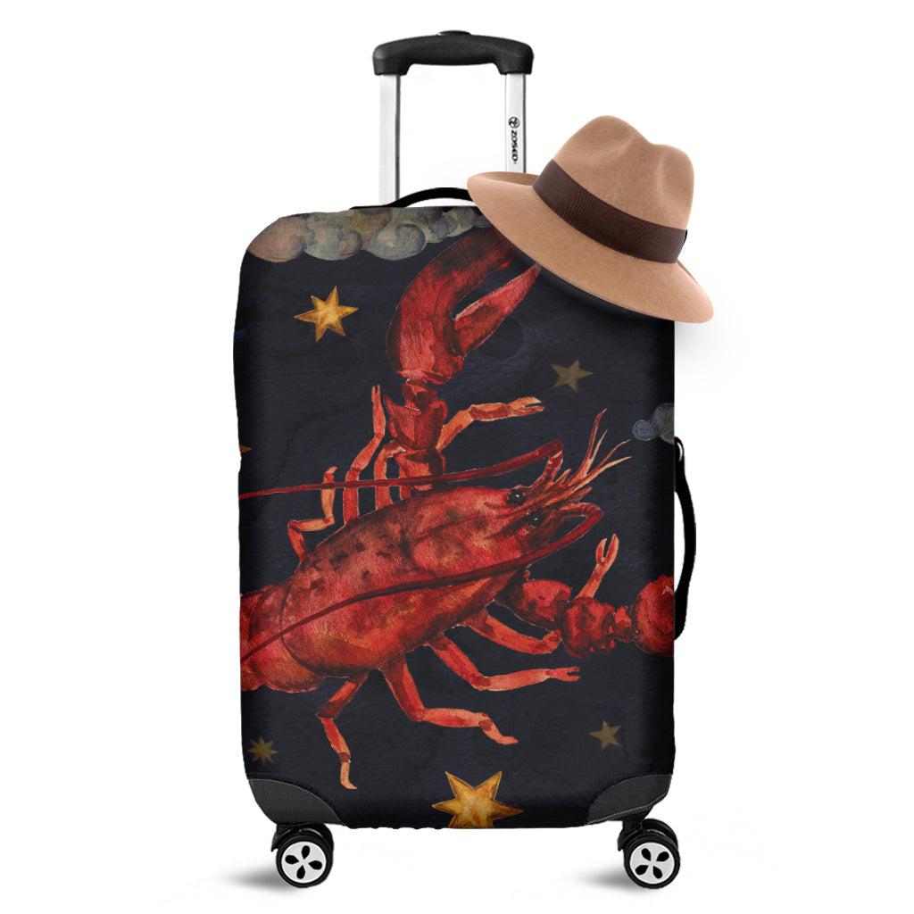 Watercolor Cancer Zodiac Sign Print Luggage Cover