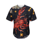 Watercolor Cancer Zodiac Sign Print Men's Baseball Jersey