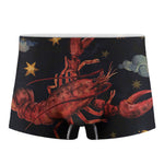 Watercolor Cancer Zodiac Sign Print Men's Boxer Briefs