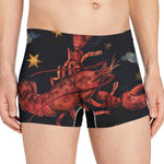 Watercolor Cancer Zodiac Sign Print Men's Boxer Briefs
