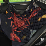 Watercolor Cancer Zodiac Sign Print Pet Car Back Seat Cover