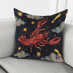 Watercolor Cancer Zodiac Sign Print Pillow Cover