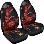 Watercolor Cancer Zodiac Sign Print Universal Fit Car Seat Covers